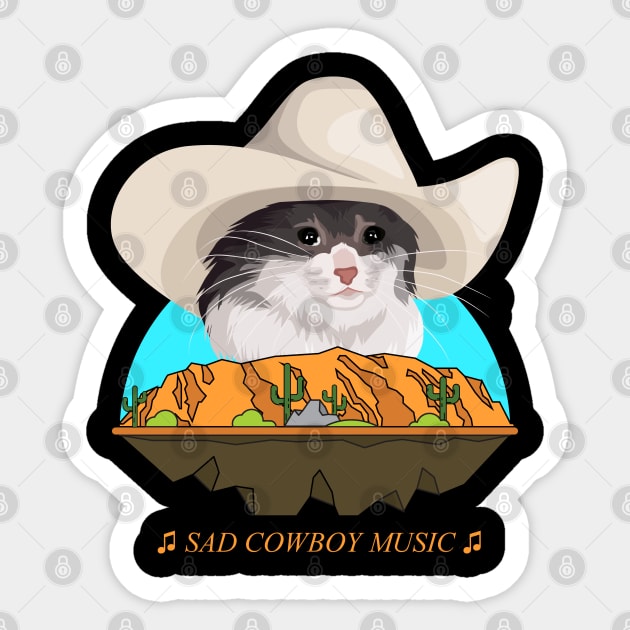 Sad Cat Wearing a Cowboy Hat Crying Meme Sad Cat Cowboy Hat Meme